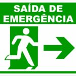 Placa de saída de emergência